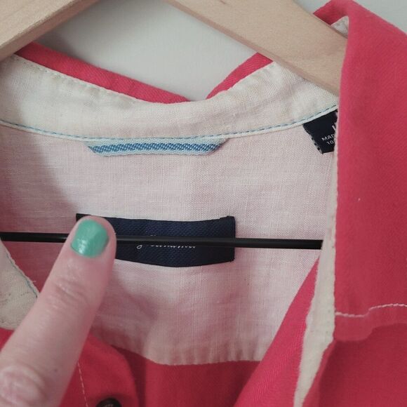 Tommy Bahama Heavyweight Cotton Red Button Down Shirt Size Large - Picture 6 of 11